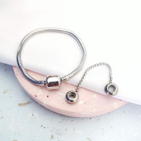 Pulseira p/ Berloque Aço 19cm