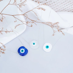 Colar Olho Grego Murano | Prata 925