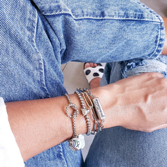 Pulseira Nó com Signo + Pedra Natural - comprar online