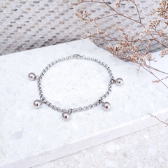 Pulseira Esferas 6mm em Aço Inox Hipoalergênico - comprar online