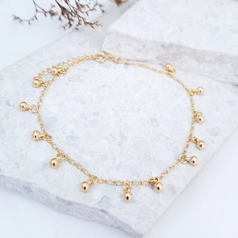 Tornozeleira Esferas/ Semijoia