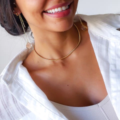 Gargantilha cobra grossa/ Semijoia