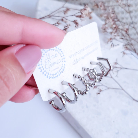 Trio Argolinhas Básicas | Hipoalergênica