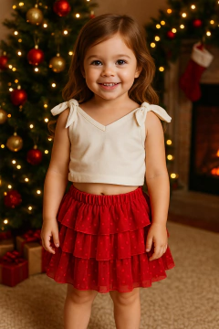 Cropped laço ombro - Mariana Store KIDS