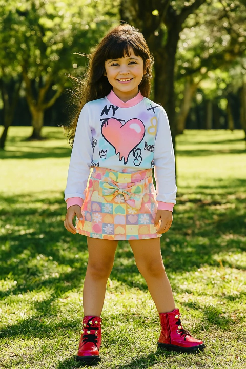 Conjunto meia estaçào laço - comprar online