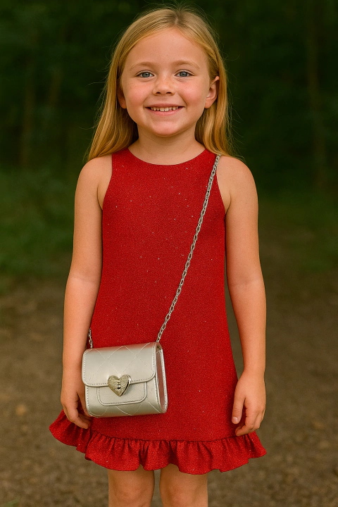 Vestido babado Dunna glitter - comprar online