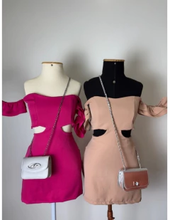 Vestido juvenil vazado alfaiataria na internet