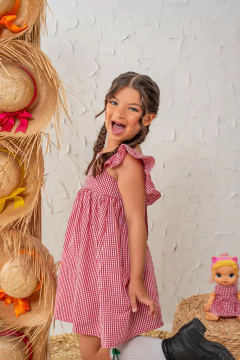 Imagem do Vestido xadrez vermelho