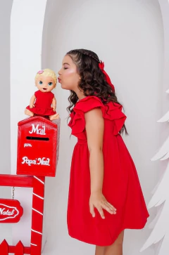 Imagem do Vestido infantil com babados e bolsinha