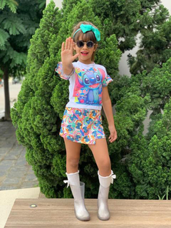 Conjunto short saia stitch e semi cropped - comprar online