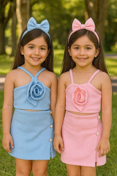 Conjunto Flor short saia - comprar online