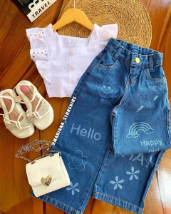 Calça jeans Wed leg