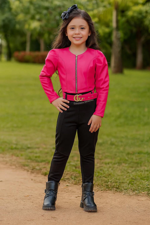 Jaqueta courino pink - comprar online