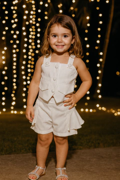 Conjunto alfaiataria off white - Mariana Store KIDS