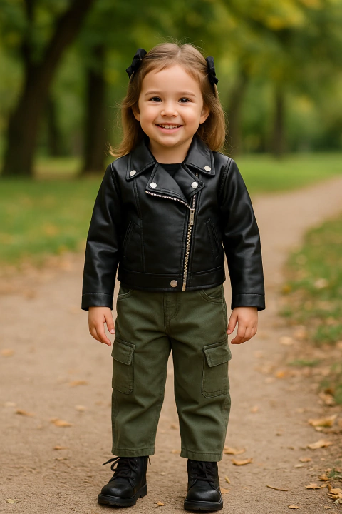 Jaqueta courino zíper estilosa - comprar online