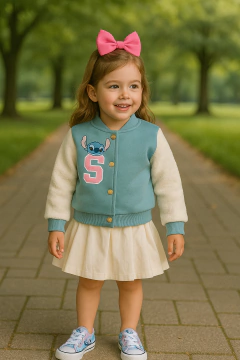 Casaco moletom colegial azul - comprar online