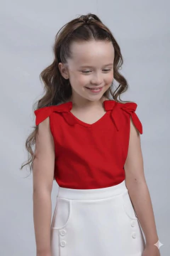 Cropped laço ombro - loja online