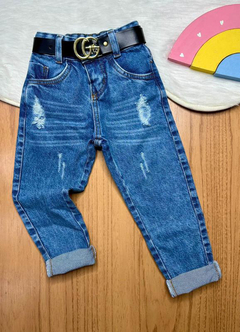 calça jeans destroyer cinto preto na internet