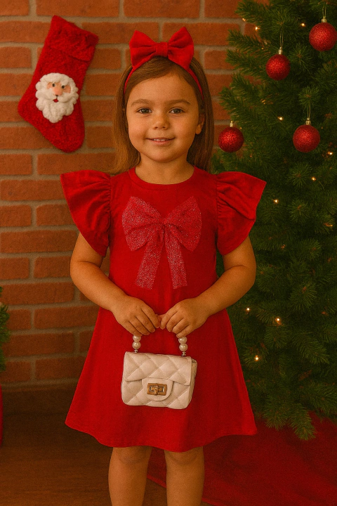 Vestido Infantil com Laço