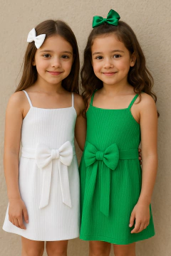 Vestido laço verde - Mariana Store KIDS