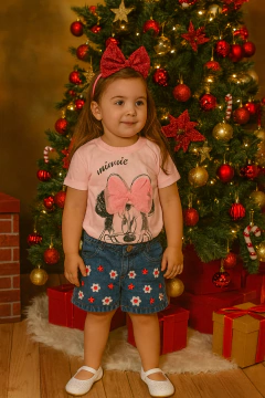 shorts jeans infantis bordados na internet