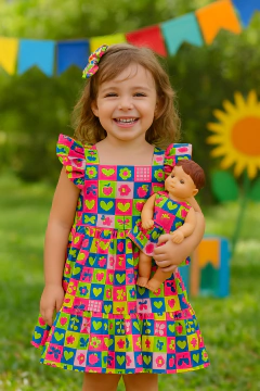 vestido babadinho floral - comprar online