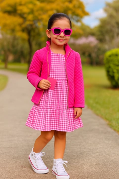 Casaco em metalassê pink - comprar online