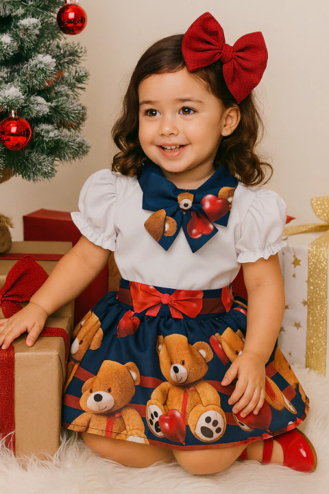 Conjunto ursinho Natalino - comprar online