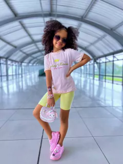 Conjunto ciclista minnie amarelo na internet