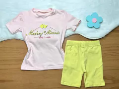 Conjunto ciclista minnie amarelo