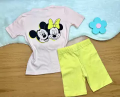 Conjunto ciclista minnie amarelo - comprar online