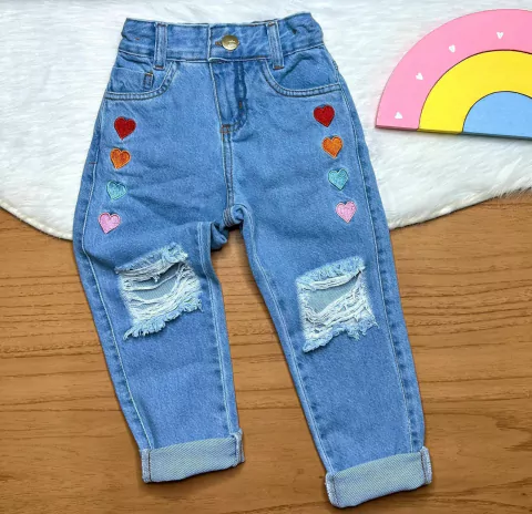 calça destroyer corações