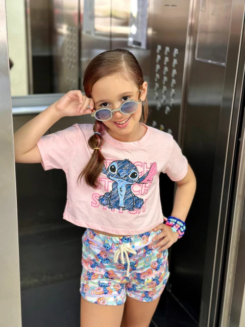 Conjunto short stitch