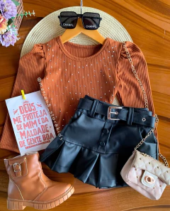 Blusa canelada brilho - Mariana Store KIDS