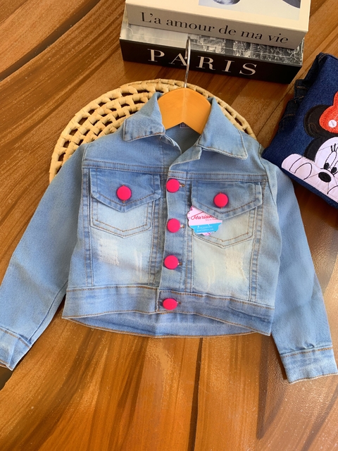 Jaqueta jeans bordado