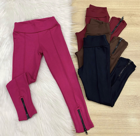 legging ziper inspiração grife