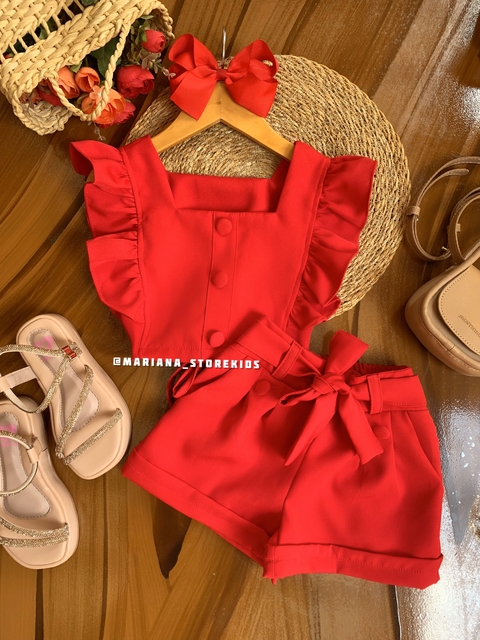 Conjunto babado alfaiataria
