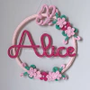 Porta Maternidade Tricotin Alice + Borboleta + Flores