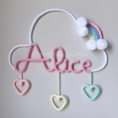 Porta Maternidade Tricotin Alice + Chuva de Amor + Arco Íris - comprar online