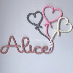 Porta Maternidade Tricotin Alice + Trio de Corações