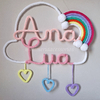 Porta Maternidade Tricotin Ana Lua + Chuva de Amor + Arco Íris