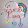 Porta Maternidade Tricotin Ana Lua + Chuva de Amor + Arco Íris