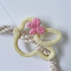 Porta Maternidade Tricotin Anayah + Macramê - Mimeria Acessórios