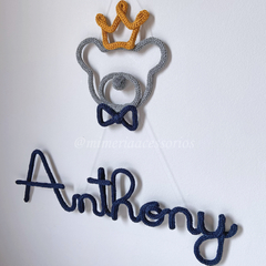 Porta Maternidade Tricotin Anthony + Urso Príncipe - comprar online