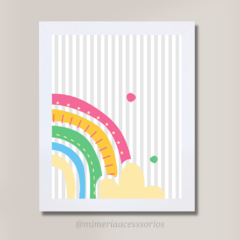 Kit de Quadros Decorativos Arco-Íris - Mimeria Acessórios