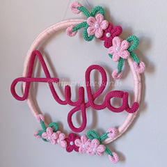 Porta Maternidade Tricotin Ayla + Aro + Flores - comprar online