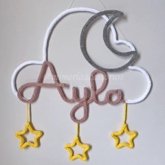 Porta Maternidade Tricotin Ayla + Lua e Estrelas