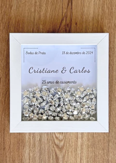 Quadro de Origami Bodas de Prata Cristiane e Carlos - comprar online