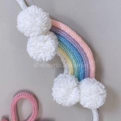 Porta Maternidade Tricotin Camila + Chuva de Amor + Arco Íris - Mimeria Acessórios