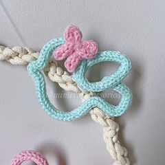 Porta Maternidade Tricotin Cecília + Arco Macramê + Flores e Passarinho na internet